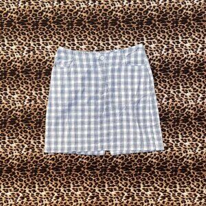 J.galt blue plaid pencil skirt